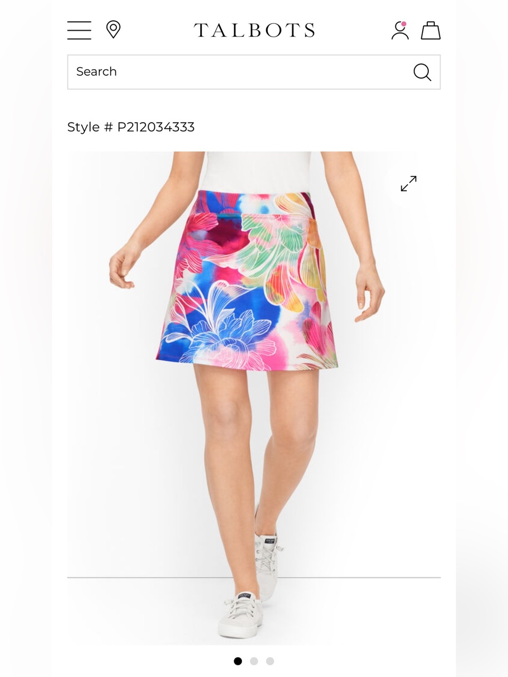 Talbots Watercolor Floral Skort- worn twice- great shape